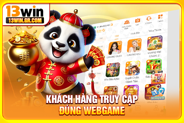 Tải App 13WIN - Trải Nghiệm Săn Thưởng Mượt Mà Trên Di Động Khách hàng truy cập đúng webgame